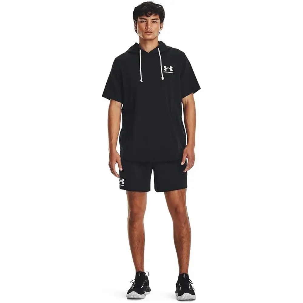 NWT Under Armour Men’s XL Rival Terry Shorts Black 6” Gym Sweat Activewear